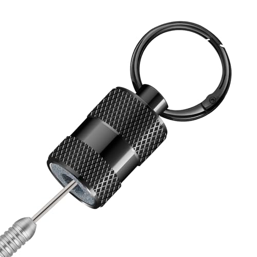 HUANQU Keyring Dart Sharpener StonePortable dart sharpener for Steel Tip Dart Point dart tips tungsten sharpener Professional Dart Sharpening Tool Keep Points Sharp Durable Darts Accessories