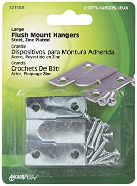 Hillman AnchorWire Silver Flush-Mount Picture Hanger 3 lb. 2 pk Steel