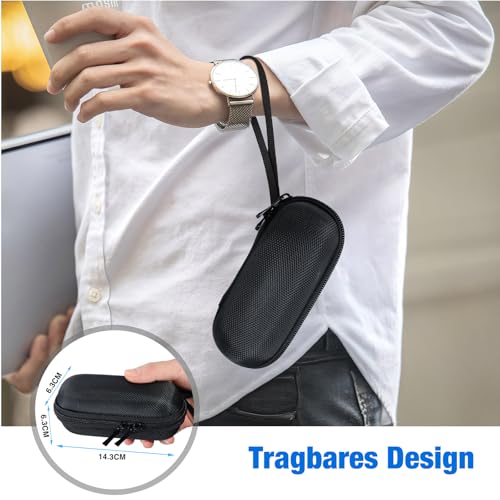 HELLCOOL USB C Presenter mit Tasche, 2.4 GHz Wireless Powerpoint Fernbedienung via USB A & Typ C Empfänger, Rot Pointer für Präsentationen,Präsentationsfernbedienung für Windows/Mac/PowerPoint/Keynote