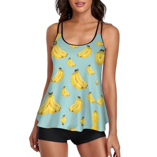 Tankini de plátanos ideal para tus vacaciones de verano en la playa y piscina