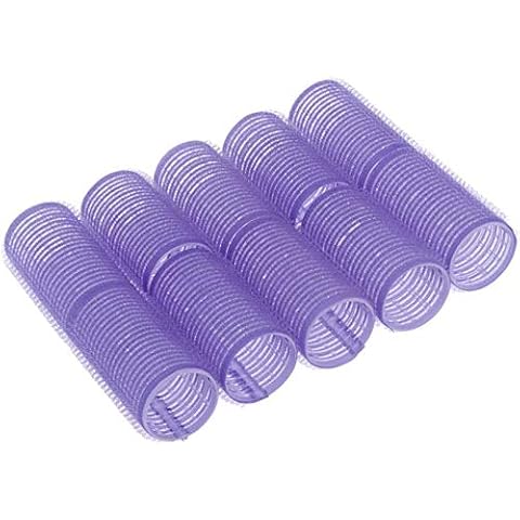 10Pcs Self Grip Holding Hair Rollers Curlers, Hairdressing Curlers Hair Design Sticky Cling Style for DIY or Hair Salon(32mm,purple) Cover