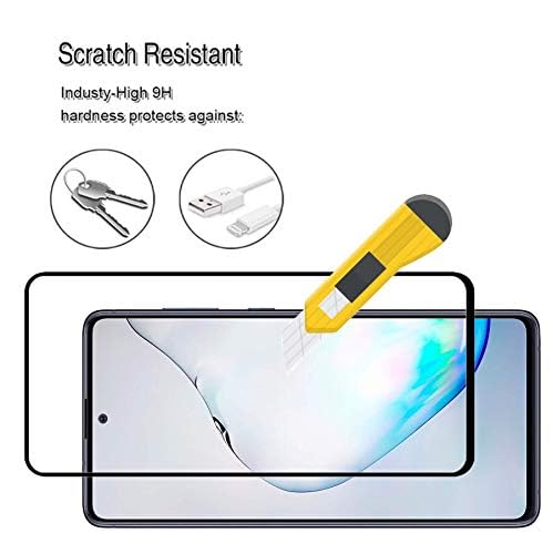 Image of Tempered Glass Screen Protector Compatible for Samsung Galaxy S10 Lite with Edge-to-Edge Protector and Easy Installation Kit, Pack of 1, Black