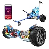 RCB Hoverboards SUV mit Sitz Off-Road, App-fähige Bluetooth Hoverboards, 8,5 '' Hummer + Hoverkart Go Kart für Self Balancing Scooter, Geschenk für Kinder