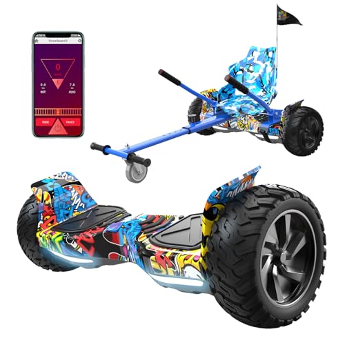 RCB Hoverboards SUV Auto-équilibré Hoverboards, APP contrôle Fonction, Hoverboard de 8,5 Pouces Bluetooth+ Hoverkart Go Kart,Cadeau pour Enfants et...