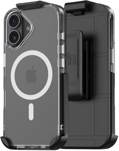 Nakedcelllphone Holster Combo for iPhone 17 Phone Case - Clear