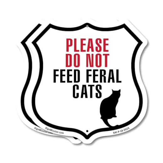 Feral Cats Warning Signs (2-Pack)