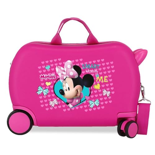 Bagage enfant Disney Minnie rose : valise cabine à roulettes pour petites filles