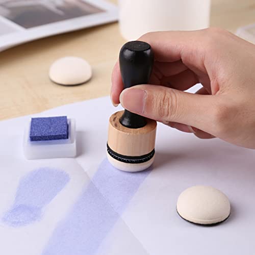 Mini Ink Blending Brushes Tools 2 Handle with 42 Refills Replacement Round Foams and 20 Plastic Storage Cases Stackable Jars Set for Scrapbooking Painting Art Supplies Tool Craft Cardmaking Drawing - Image 3