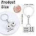 Dice Keychain Dice Bag Charm Lucky Silver Bag Charms Cool Metal Purse Charms Stylish and Fortunate Charm for Keys, Bags Durable Key Chain Accessory for Men Women Girls Boys
