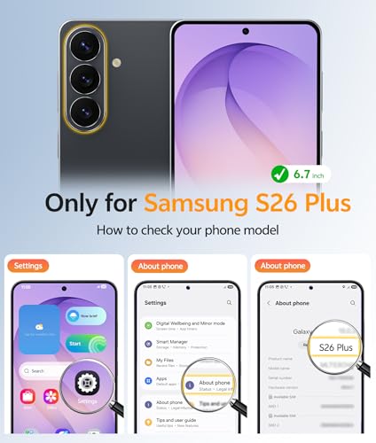 Image of FNTCASE for Samsung Galaxy S26+ Plus Case: [Fit for Magsafe] [Full Camera Protection + Screen Protector] Translucent Matte Military Grade - Shockproof Protective Phone Cover for S26 Plus - Deep Purple