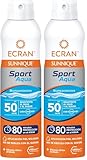 Ecran Sunnique Sport - Bruma Protectora Solar SFP 50 Piel Mojada, Protección Alta UVB, UVA, Refuerza las Defensas, Resistente al Agua, para Todo Tipo de Pieles- 250 ml (Paquete de 2)