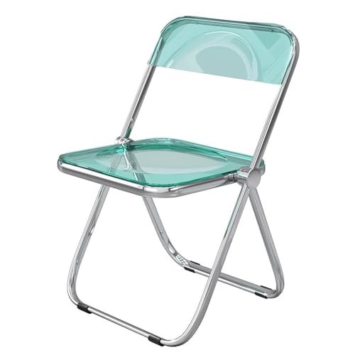 Silla de acrílico plegable transparente, silla de eventos sin brazos para sala de estar, comedor, dormitorio y estudio, diseño moderno y elegante para decoración del hogar