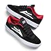 Lakai Men's Cambridge Skate Shoe, Black/Red Suede, 6