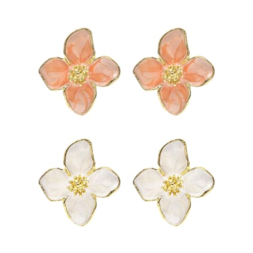 CVFRTT 2 Pares De Pendientes De Flores, Joyas Florales, Pendientes Elees, Bisutería De Moda, Complementos De Vestir, Pendientes De Mujer