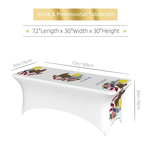 Nappe Illinois lavable en élasthanne pour masquer une table abîmée - 7