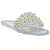 Jessica Simpson womens Kassime Slide Sandal, Clear, 6 US