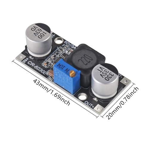 AITRIP 3PCS DC-DC Step Down Power Supply Module 60V 3A to 3.3V 5V 12V 24V Buck Converter Adjustable Voltage Regulator Module LM2596 LM2596S Upgraded4