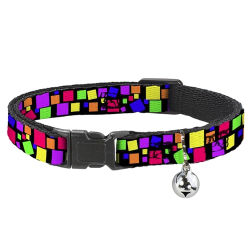 Collar para gatos Buckle-Down BAC-W31932-NM de cuadrados medianos ajustable 2