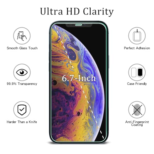 Image of MAYtobe 2 Pack Screen Protector for Apple iPhone 12 Pro Max Tempered Glass