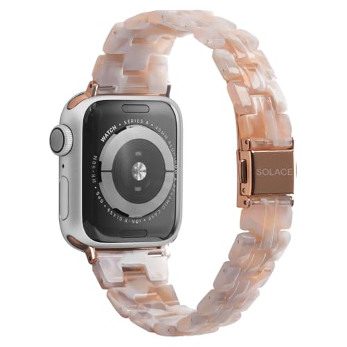 Solace Bands Slim Matte Resin Watch Band - Universal Fit for Apple Watch Bands for Women and Men iWatch Bands for 38mm 40mm 41mm 42mm 44mm 45mm 49mm Ultra SE and Series 11 10 9 8 7 6 5 4 3 2 1