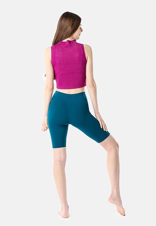 Image of DIVING DEEP Womens Slip Shorts for Under Skirt Shorts for Women & Girls High Waisted Women's Shorts | Stretchable Skin Fit Shorties Tights for Women & Girls | Cycling Shorts for Women