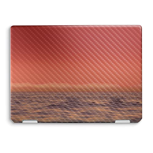 Image of MightySkins Carbon Fiber Skin Compatible with HP Spectre x360 14 inch (2022) Full Wrap Kit - Red Horizon | Protective, Durable Textured Carbon Fiber Finish | Easy to Apply | Made in The USA