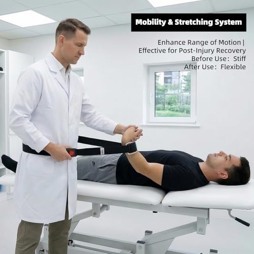 Image of Mobilization Belt 2026 New with Adjustable Thick Cushioning Pad - Premium Mobilization Belt Physical Therapy, Designed for Physical Therapist Rehabilitation Therapy, Stretching (Black)