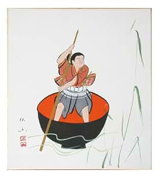 Amazon | 大津絵 色紙(肉筆) 一寸法師 A | 大津絵の店 | アート