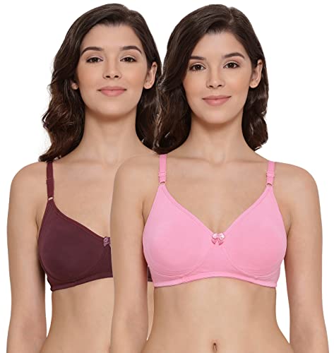 Image of Lyra Women's Moulded Encircled Bra(513) Pack of 2 White & Black,30B
