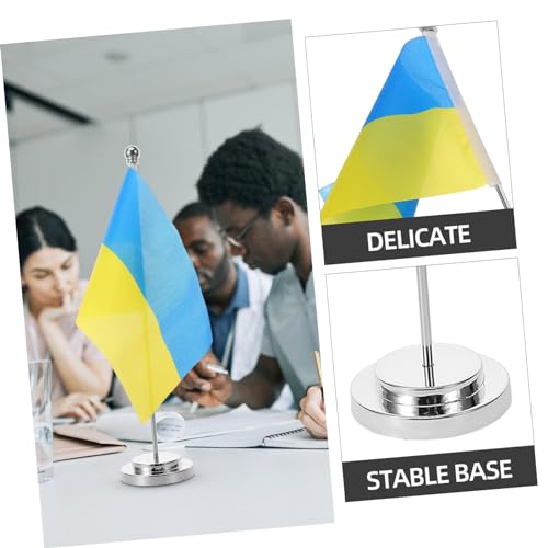 Drapeau de bureau ukrainien support table TOYANDONA décoration de bureau - 5
