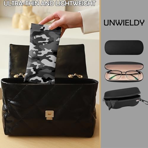 Image of 2 PCS Glasses Eyeglass Sunglasses Case Pouch Soft PU Leather Cute Aesthetic with Cleaning Cloth for Boys Men Man