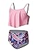 blibean Tween Girls Swimsuits Little Kids Summer Two Piece Bikini Sets Teen Girl Fashion Boho Hawaii Swim Bathing Suits Ruffled Beach Swimwear Traje Baño Niñas Size 12-13 Year Old Pink