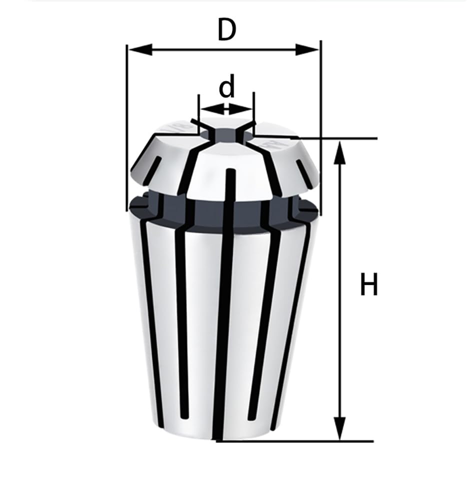 GatherTOOL 1Pc * AA0.008mm ER11 Collet Chuck 1mm/ 2mm/ 3mm/ 4mm/ 5mm/ 6mm/ 7mm /8mm ER Collet Chuck Set Porte-Outil ER11 Spring Collet Haute Précision