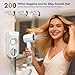 Kalapuyar 2026 Wall-Mount Hair Dryer 4 Heat 2 Speed Settings High-Speed 1600W Bathroom Blow Dryer with LED Nightlight White