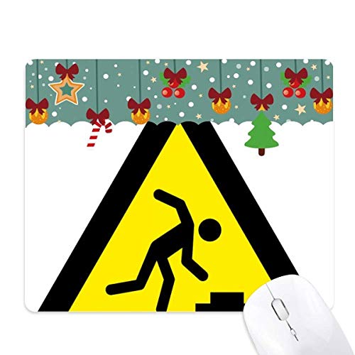 Tapis de souris triangle d'avertissement pour setup geek et bureau