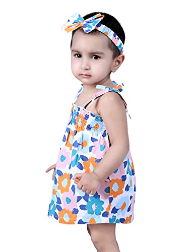 Image of Nino Bambino Cotton Dress for Baby Girl Midi NBJS00MC436-12-18M Multicolour