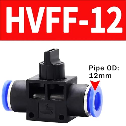 Vanne manuelle HVFF raccord instantané 12mm à régulation précise