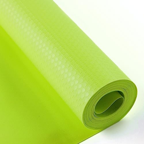 Bloss Shelf Liners, Non Adhesive EVA Drawer Mat Liners Roll for Bathroom, Kitchen, Desks, Deco Shelves 17.7x59 inch-Green