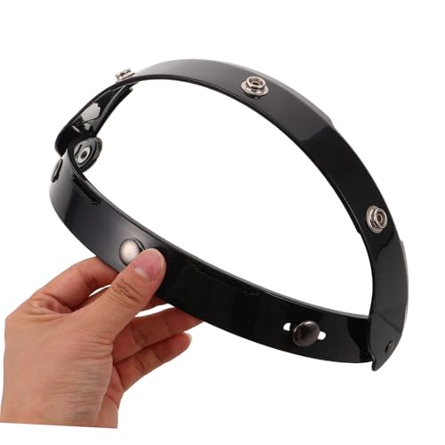 Marco de visera para casco retro NUOBESTY negro y transparente 4