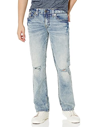 Jean Ricky Nf Super T True Religion homme regular bleu denim dechiré taille 32