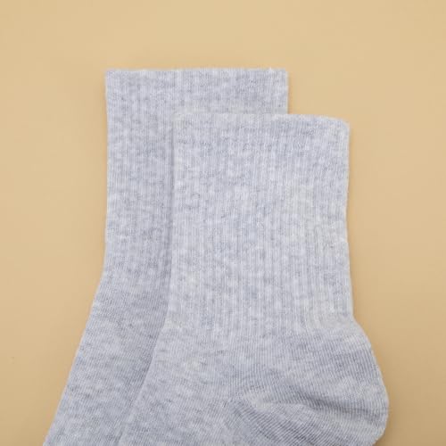 Crew Socks for Women Men 3 Pack White Grey Black4