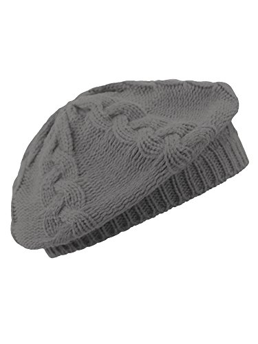 Cable Knit Beret Hat Scarf & Glove Matching 3 Piece Set Set3