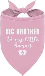 "Guess What?! I'm Going To Be A Big Brother!" Dog Bandana – One Size Fits Medium To Large Dogs, Cotton