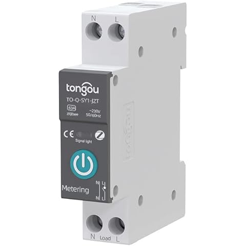 Smart Life ZigBee WiFi 1P DIN Rail for Smart Home Remote Control Switch by TUYA APP DIY Idea TONGOU (with Metering 63A) Cover