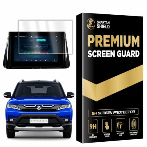 Image of Spartan Shield Screen Protector for MARUTI SUZUKI BREZZA 2026 Facelift || 10.1-inch Infotainment System Touchscreen Display Guard || Anti Scratch | HD Clarity | Water Resistant || MarutiSuzuki Breeza Digital Touch Screen Accessory 2026+ [Not Tempered Glass]
