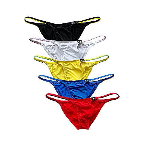 COMLIFE Men's Ice Silk String Bikini Underwear Thin Bulge Pouch Triangle Briefs Underpants Bikini Briefs
