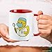 Imagen de huuraa tazza da caffè Pato de goma dental Tazza da tè regalo rossa 330ml Pato de goma dental Presente