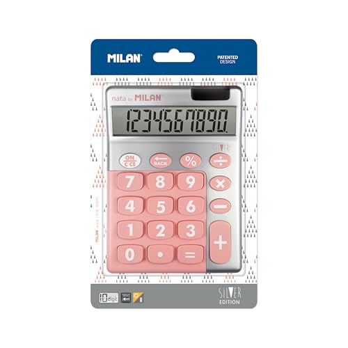 Blíster calculadora de sobremesa 10 dígitos Silver Rosa