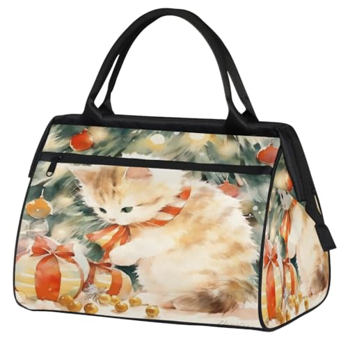 Travel Duffel Bag for Women, Cut Cats Animals Weekender Overnight Bag Carry on Beach Swim Bags Dance Bag Airlines Approved Personal Item Travel Bag for Yoga, Sports, Hospital