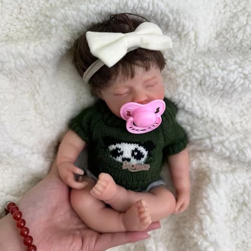 Realistische 12 Zoll Silikon Reborn Baby Puppe Mädchen-handgefertigte lebhafte geschlossene Augen geöffnet Mund Neugeborenes für Sammlergeschenk – Bild 7
